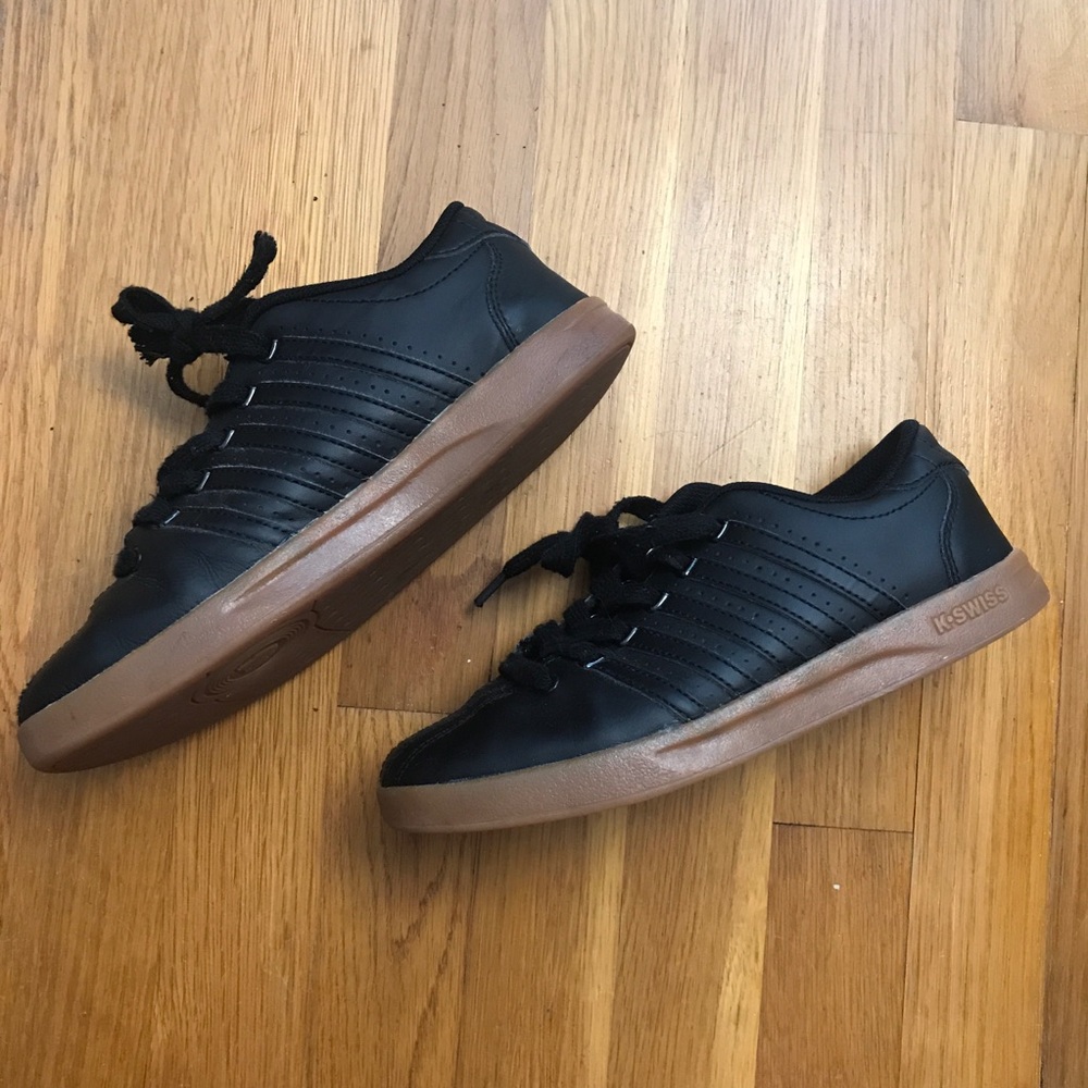 K-Swiss Classic Black Tan Sneakers 4.5